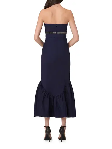 Shoshanna Women's Ashton Cotton Faille Mermaid Midi Dress | Thumbnail 3 Shoshanna Women's Ashton Cotton Faille Mermaid Midi Dress | Thumbnail 3