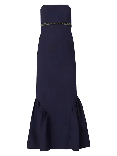 Shoshanna Women's Ashton Cotton Faille Mermaid Midi Dress | Thumbnail 1 Shoshanna Women's Ashton Cotton Faille Mermaid Midi Dress | Thumbnail 1