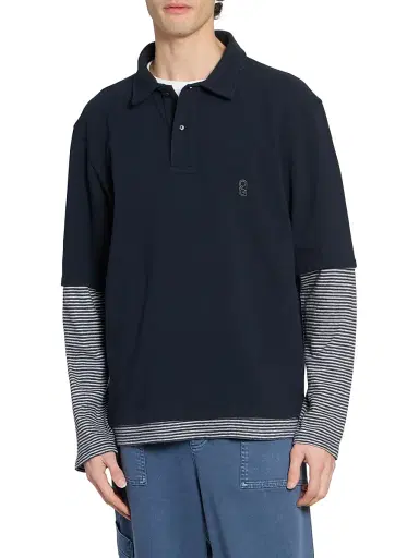 OFFICINE GÉNÉRALE Men Percy Layered Polo Shirt | Thumbnail 3