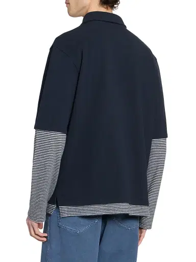 OFFICINE GÉNÉRALE Men Percy Layered Polo Shirt | Thumbnail 5