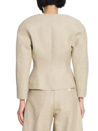 Jacquemus Women's La Ovalo Petite Cotton-Linen Blazer | Thumbnail 5 Jacquemus Women's La Ovalo Petite Cotton-Linen Blazer | Thumbnail 5