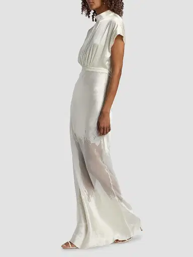 Saloni Women's Fabienne Silk-Blend Column Gown | Thumbnail 4 Saloni Women's Fabienne Silk-Blend Column Gown | Thumbnail 4