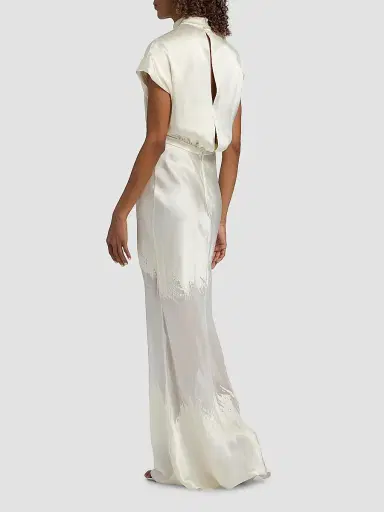 Saloni Women's Fabienne Silk-Blend Column Gown | Thumbnail 5 Saloni Women's Fabienne Silk-Blend Column Gown | Thumbnail 5