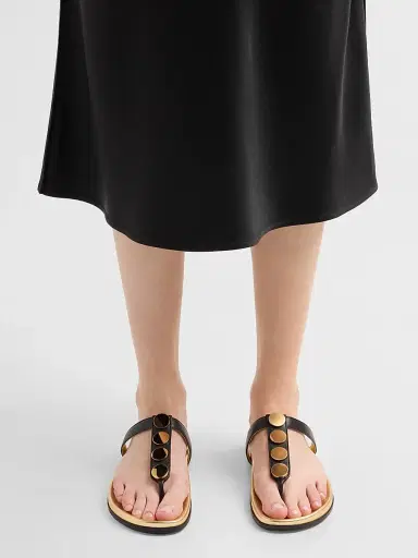 Manolo Blahnik Women's Ruja Dome-Stud Leather Thong Sandals | Thumbnail 2 Manolo Blahnik Women's Ruja Dome-Stud Leather Thong Sandals | Thumbnail 2