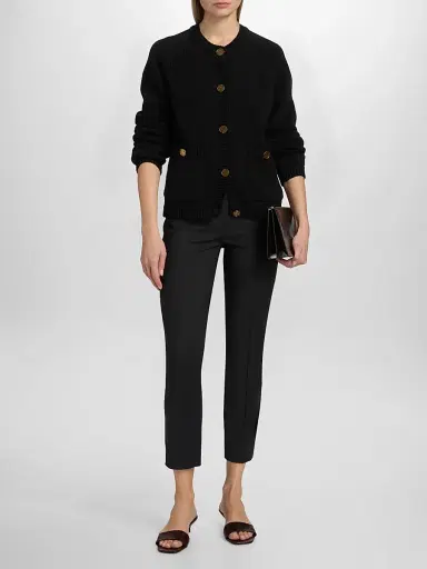TOTEME Women's Hammered Button Cotton Cardigan | Thumbnail 2 TOTEME Women's Hammered Button Cotton Cardigan | Thumbnail 2