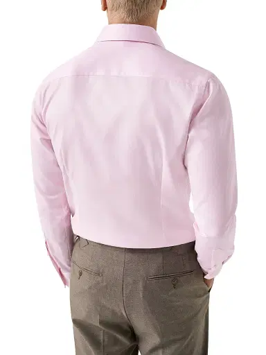 Eton Men's Striped Cotton-Blend Slim-Fit Shirt - Pink - Size 17.5 | Thumbnail 4 Eton Men's Striped Cotton-Blend Slim-Fit Shirt - Pink - Size 17.5 | Thumbnail 4