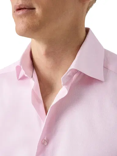 Eton Men's Striped Cotton-Blend Slim-Fit Shirt - Pink - Size 17.5 | Thumbnail 5 Eton Men's Striped Cotton-Blend Slim-Fit Shirt - Pink - Size 17.5 | Thumbnail 5