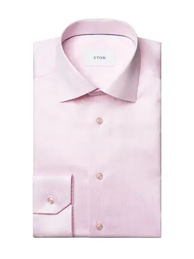 Eton Men's Striped Cotton-Blend Slim-Fit Shirt - Pink - Size 17.5 | Thumbnail 1 Eton Men's Striped Cotton-Blend Slim-Fit Shirt - Pink - Size 17.5 | Thumbnail 1