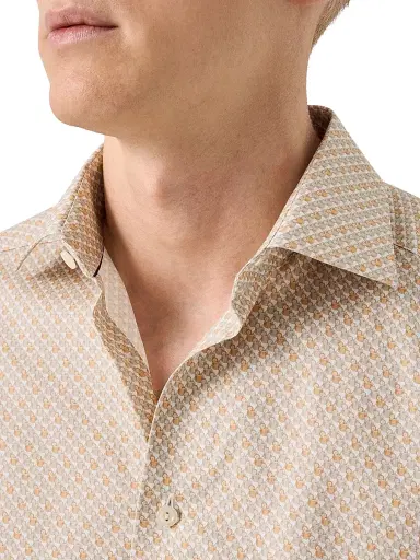 Eton Men's Cocktail Twill Slim-Fit Shirt - Orange | Thumbnail 4