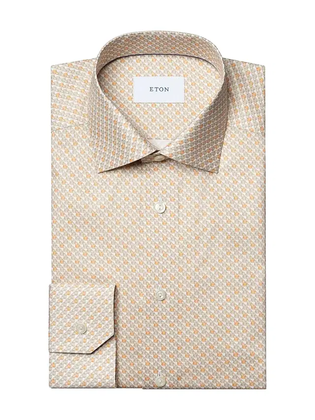 Eton Men's Cocktail Twill Slim-Fit Shirt - Orange