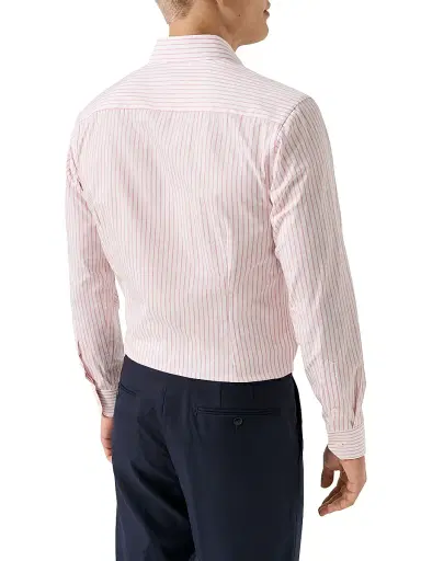 Eton Men's Striped Cotton Contemporary-Fit Shirt - Pink - Size 17.5 | Thumbnail 4 Eton Men's Striped Cotton Contemporary-Fit Shirt - Pink - Size 17.5 | Thumbnail 4
