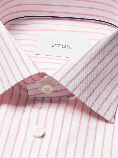 Eton Men's Striped Cotton Contemporary-Fit Shirt - Pink - Size 17.5 | Thumbnail 7 Eton Men's Striped Cotton Contemporary-Fit Shirt - Pink - Size 17.5 | Thumbnail 7