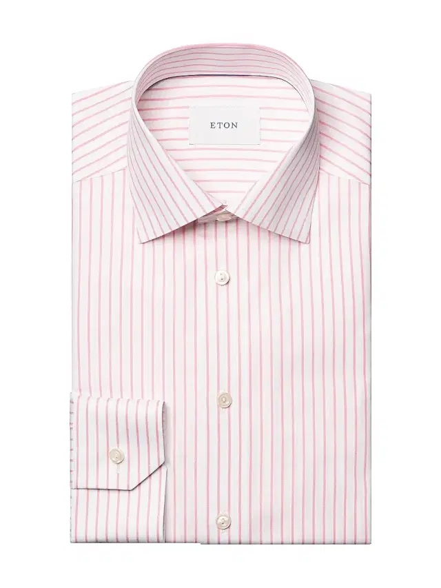 Eton Men's Striped Cotton Contemporary-Fit Shirt - Pink