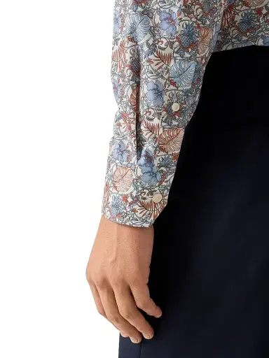 Eton Men's Slim-Fit Floral Twill Shirt - Red | Thumbnail 6