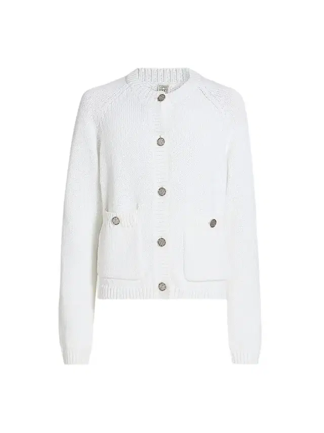 Toteme Women's Hammered Button Cotton Cardigan - White