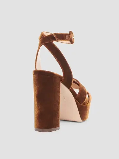 Gianvito Rossi Women's Sabrina 70MM Platform Velvet Sandals - Brown - Size 12 | Thumbnail 2 Gianvito Rossi Women's Sabrina 70MM Platform Velvet Sandals - Brown - Size 12 | Thumbnail 2