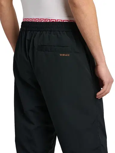 Versace Men's Soft Wrinkled Nylon Pants - Black - Size 40 | Thumbnail 6