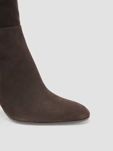 Gianvito Rossi Women's Camoscio 85MM Suede Knee-High Boots - Dark Brown - Size 12 | Thumbnail 3