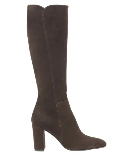 Gianvito Rossi Women's Camoscio 85MM Suede Knee-High Boots - Dark Brown - Size 12 | Thumbnail 1