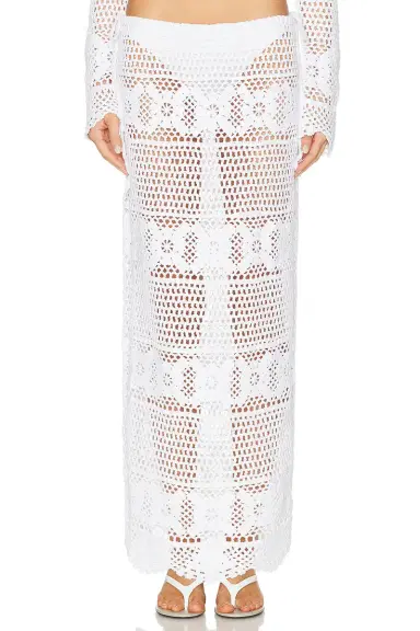 Skims Crochet Swim Long Skirt | Thumbnail 1