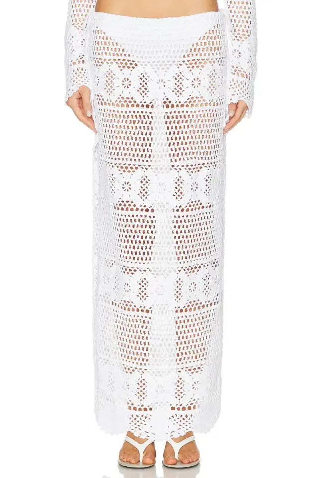 SKIMS Crochet Swim Long Skirt