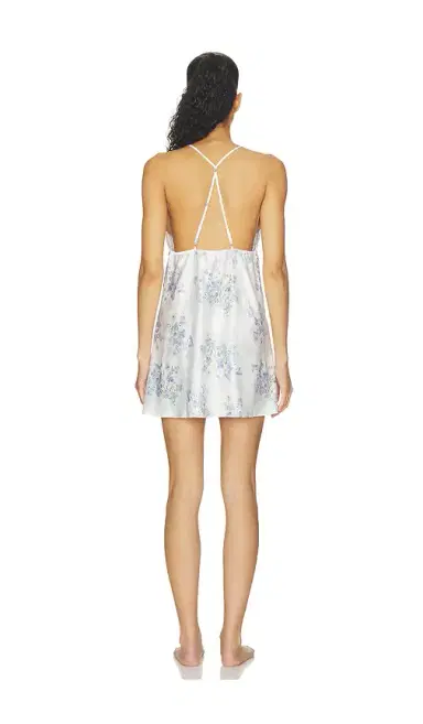 Flora Nikrooz Kylie Printed Matted Charmeuse Chemise 3d Lace | Thumbnail 3