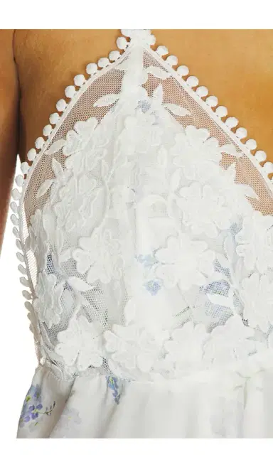 Flora Nikrooz Kylie Printed Matted Charmeuse Chemise 3d Lace | Thumbnail 4