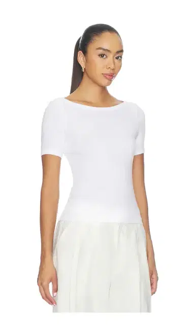 ENZA COSTA Supima Cotton Bateau Tee | Thumbnail 2