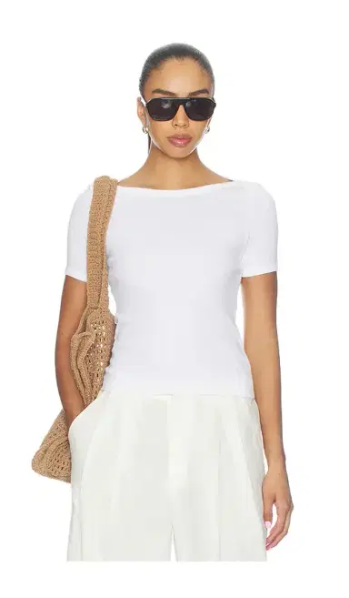 ENZA COSTA Supima Cotton Bateau Tee | Thumbnail 1
