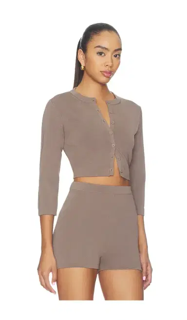 Skims Refined Knit Crop Cardigan | Thumbnail 2 Skims Refined Knit Crop Cardigan | Thumbnail 2