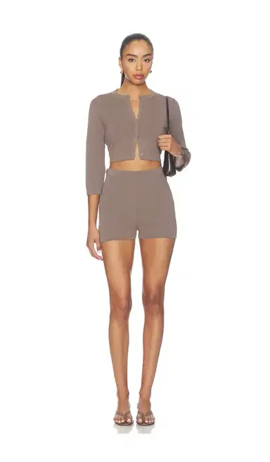 Skims Refined Knit Crop Cardigan | Thumbnail 4 Skims Refined Knit Crop Cardigan | Thumbnail 4