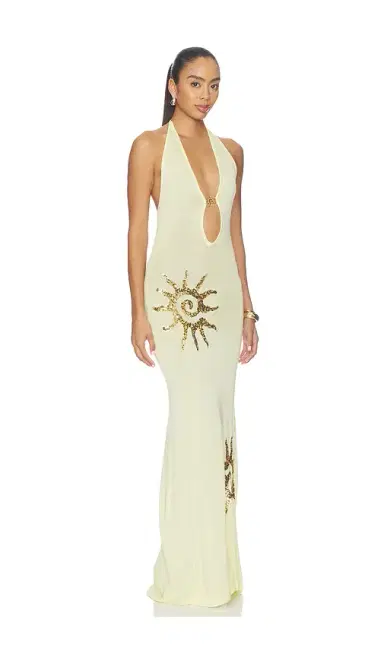 Runaway The Label Sabrina Halter Knit Maxi Dress | Thumbnail 2