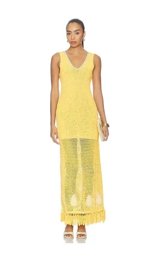 The Wolf Gang Naia Crochet Maxi Dress