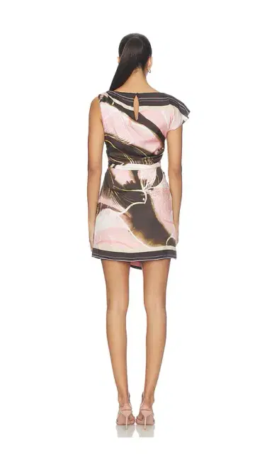 AMUR Jovie Asymmetrical Mini Dress | Thumbnail 4