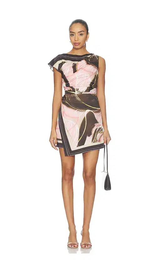 AMUR Jovie Asymmetrical Mini Dress