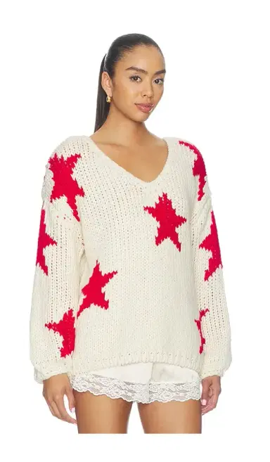 MORE TO COME Amyra V Neck Sweater | Thumbnail 2