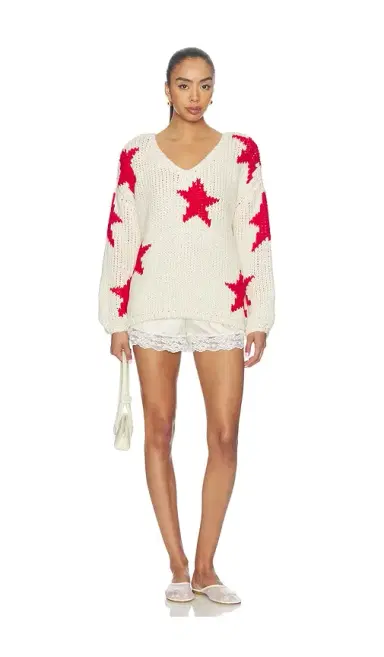 MORE TO COME Amyra V Neck Sweater | Thumbnail 4