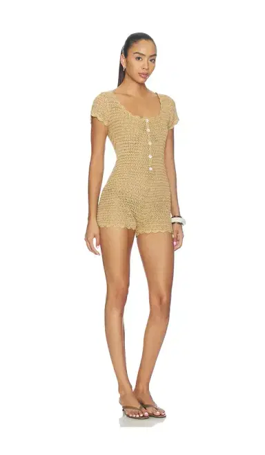 MORE TO COME Michelle Crochet Romper | Thumbnail 2