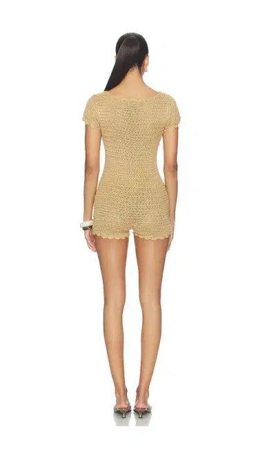 MORE TO COME Michelle Crochet Romper | Thumbnail 3