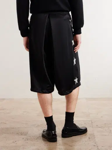 KAPITAL Kome-Kome Straight-Leg Satin-Jersey Shorts - Men | Thumbnail 4