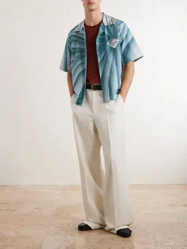 Versace Camp-Collar Cotton-Poplin Shirt - Men | Thumbnail 2 Versace Camp-Collar Cotton-Poplin Shirt - Men | Thumbnail 2