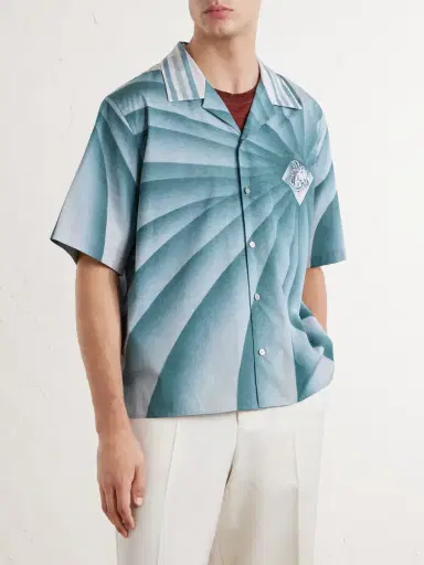 Versace Camp-Collar Cotton-Poplin Shirt - Men | Thumbnail 3 Versace Camp-Collar Cotton-Poplin Shirt - Men | Thumbnail 3