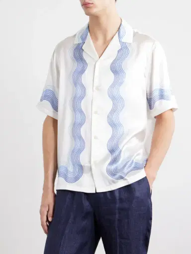 Frescobol Carioca Roberto Silk Shirt - Men | Thumbnail 3 Frescobol Carioca Roberto Silk Shirt - Men | Thumbnail 3