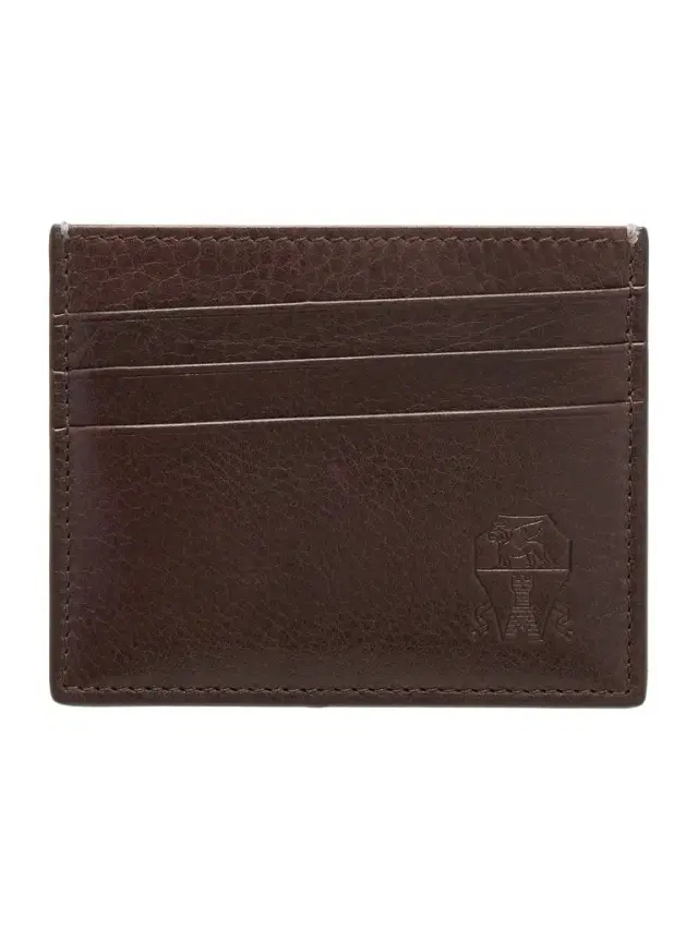 Brunello Cucinelli Logo-Debossed Full-Grain Leather Cardholder - Men