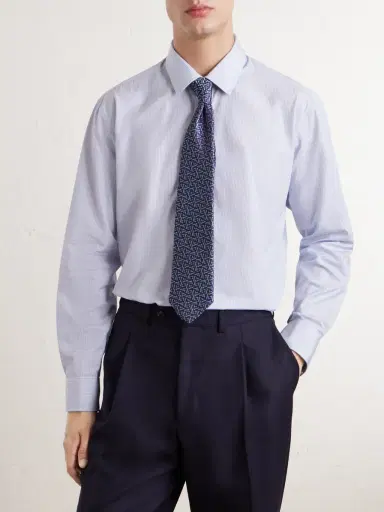 Charvet Striped Cotton-Twill Shirt - Men | Thumbnail 3 Charvet Striped Cotton-Twill Shirt - Men | Thumbnail 3