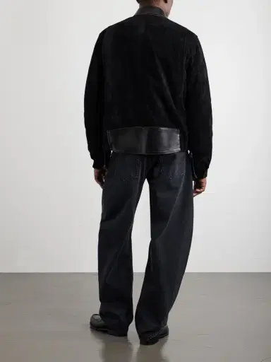 Sacai Leather-Trimmed Suede Jacket - Men | Thumbnail 4 Sacai Leather-Trimmed Suede Jacket - Men | Thumbnail 4