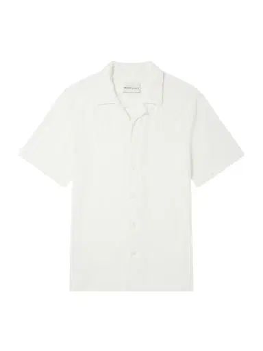 Frescobol Carioca Roberto Terry Cotton and Linen-Blend Jacquard Shirt - Men | Thumbnail 1 Frescobol Carioca Roberto Terry Cotton and Linen-Blend Jacquard Shirt - Men | Thumbnail 1