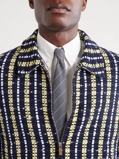 Thom Browne Striped 8cm Wool Neck Tie - Men | Thumbnail 3