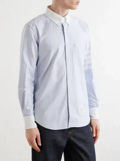 Thom Browne Striped Cotton Shirt - Men | Thumbnail 3