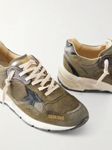 Golden Goose Running Dad Suede-Trimmed Mesh Sneakers - Men | Thumbnail 5